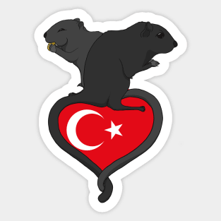 Gerbil Turkey (dark) Sticker